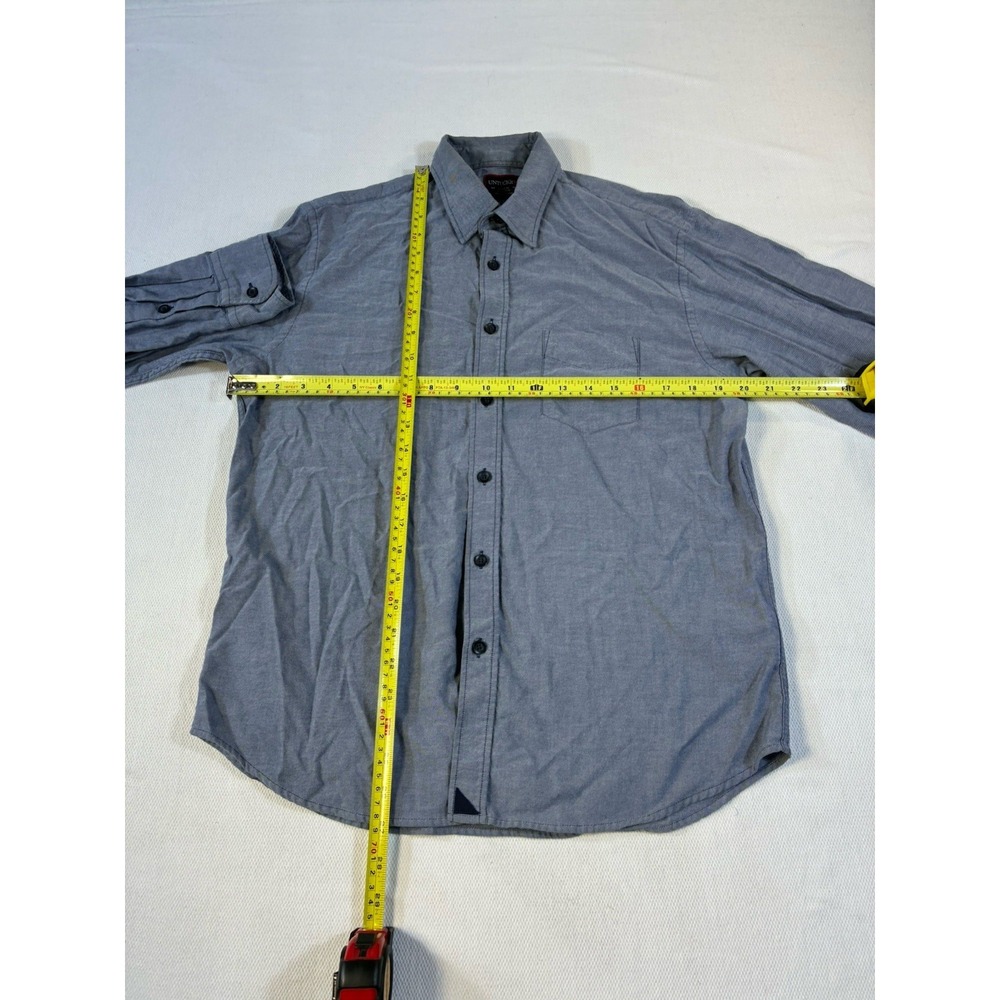 UNTUCKit Shirt Mens Medium Blue Micro Stripe Long Sleeve Button Down Cotton - Picture 6 of 7